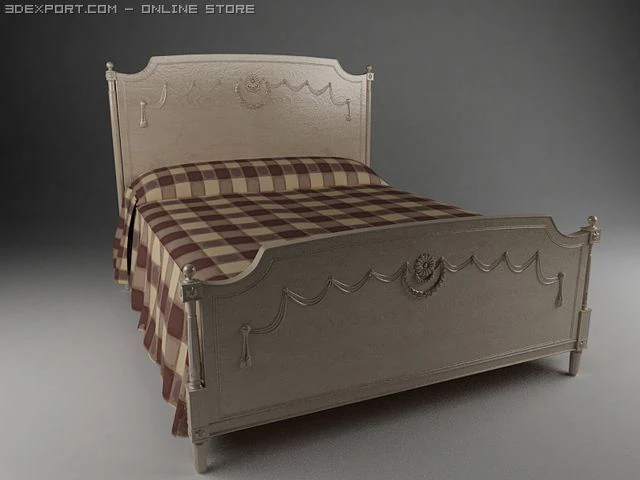 bed 3D Model .c4d .max .obj .3ds .fbx .stl .blend 