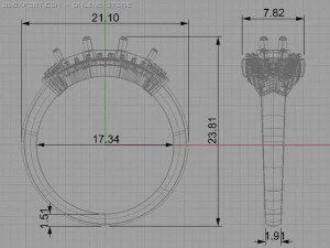 3stone ring 3D Model