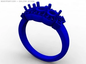 3stone ring 3D Model