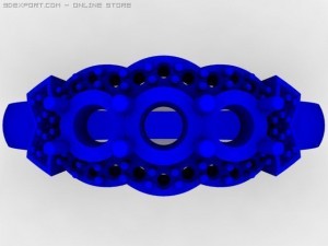 3stone ring 3D Modell