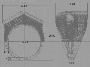 anel chique Modelo 3D
