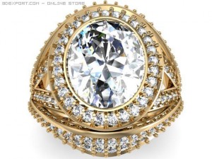 engagement ring Model 3D