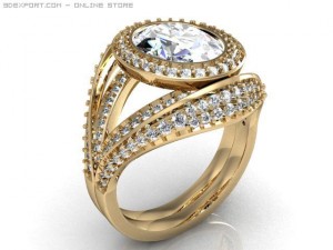engagement ring 3D मॉडल