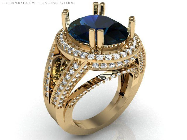 fancy ring 3D Model .c4d .max .obj .3ds .fbx .stl .blend