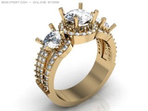 engagement ring 3D 模型