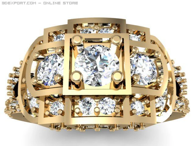 engagement ring 3D Model .c4d .max .obj .3ds .fbx .stl .blend 