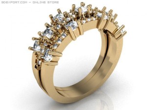 engagement ring 3D 模型