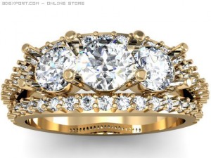 engagement ring 3D 模型