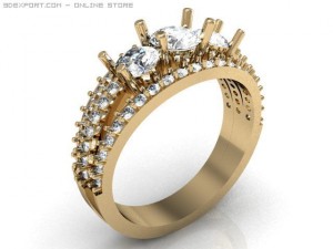engagement ring Modelo 3D