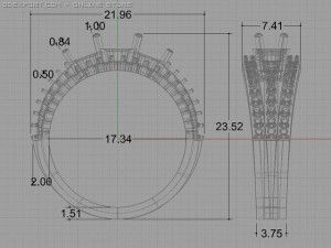 engagement ring Modelo 3D