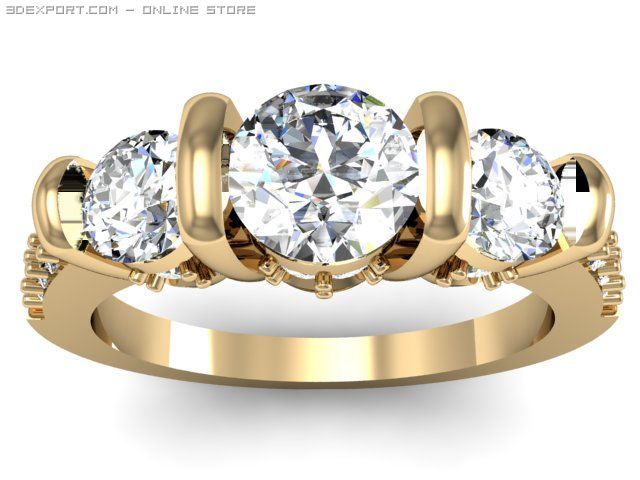 engagement ring Modelo 3D .c4d .max .obj .3ds .fbx .stl .blend 