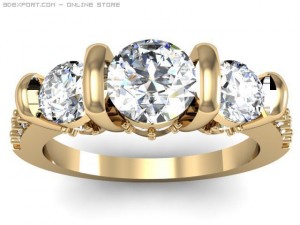 engagement ring 3D-Modell