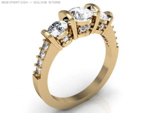 engagement ring Modelo 3D