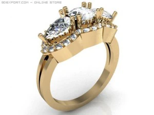 婚約指輪 3Dモデル