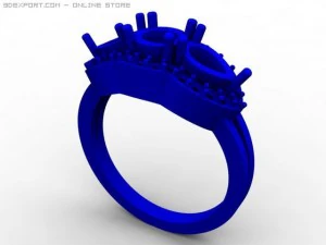 婚約指輪 3Dモデル