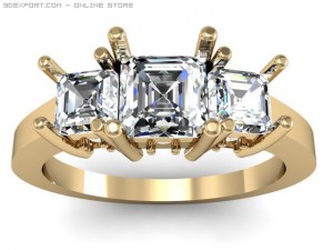 3stone ring 3D-Modell