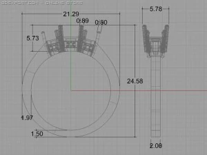 3stone ring 3D Model