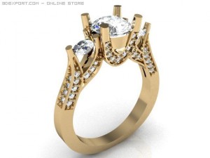 engagement ring 3D-Modell