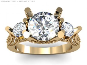 engagement ring 3D Модель