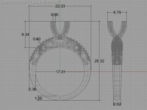 engagement ring 3D Model