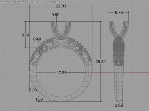 engagement ring 3D Model