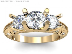 engagement ring 3D Model