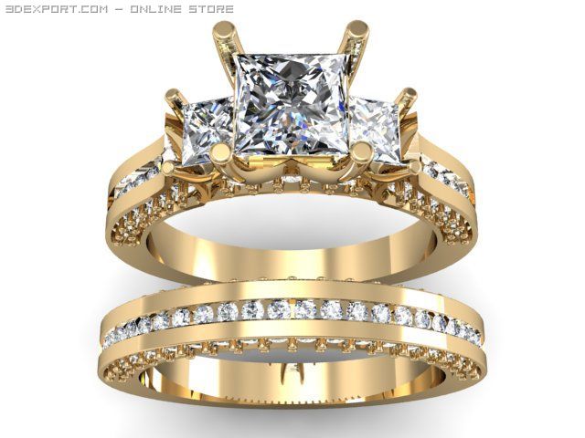 wedding ring 3D 模型 .c4d .max .obj .3ds .fbx .stl .blend 