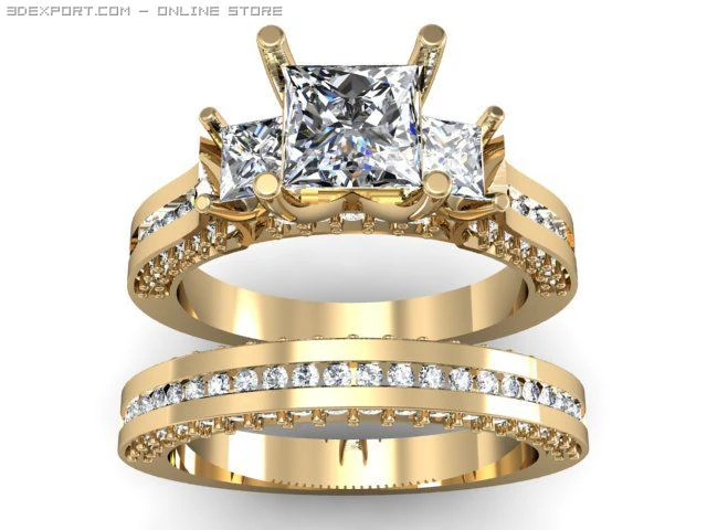 wedding ring 3D Model .c4d .max .obj .3ds .fbx .stl .blend