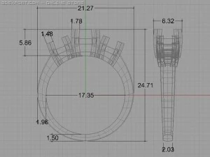 3stone ring 3D Model