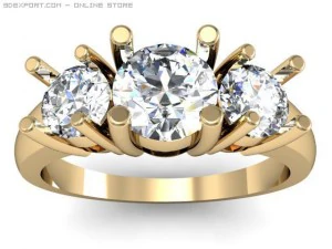 3stone ring 3D Model