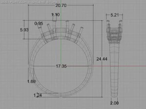 3stone ring 3D Model