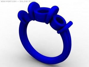 3stone ring 3D 模型
