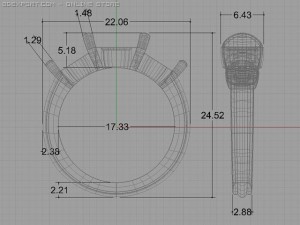 3stone ring 3D 模型