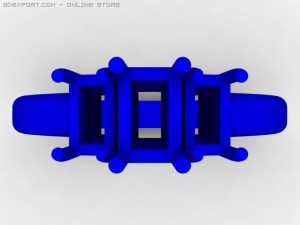 3stone ring 3D Model