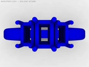 3stone ring 3D Model