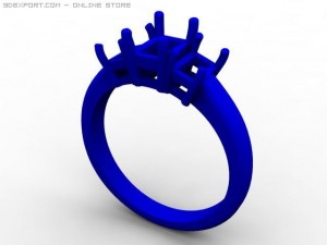 3stone ring 3D Model