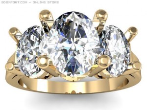3stone ring 3D 모델