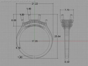 3stone ring 3D Model