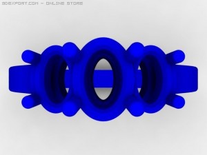 3stone ring Modèle 3D
