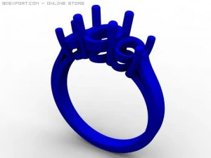3stone ring 3D Model
