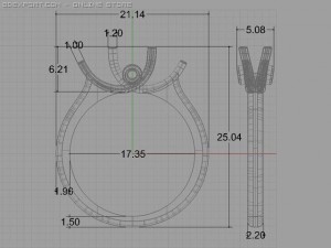3stone ring Model 3D