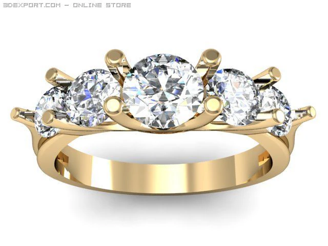 engagement ring 3D Model .c4d .max .obj .3ds .fbx .stl .blend 