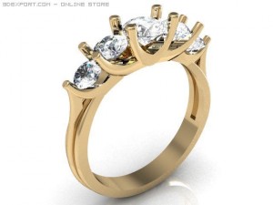 engagement ring Modèle 3D