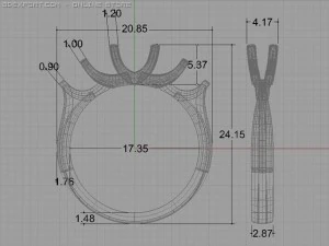 engagement ring 3D Model
