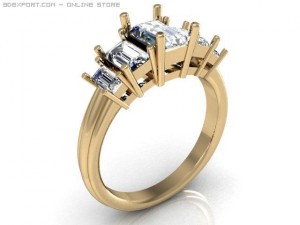 engagement ring Modelo 3D