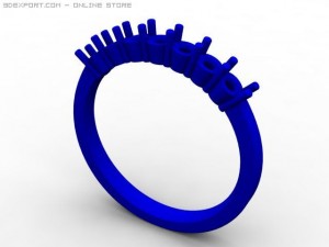 engagement ring Model 3D