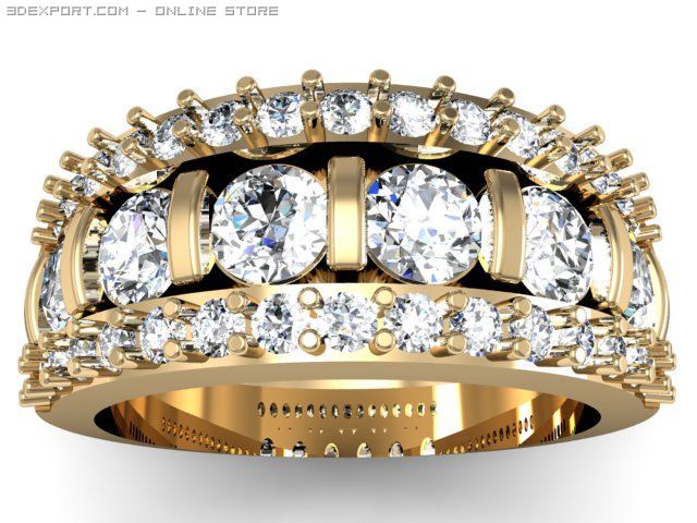 engagement ring 3D 模型 .c4d .max .obj .3ds .fbx .stl .blend 
