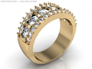 engagement ring 3D 模型