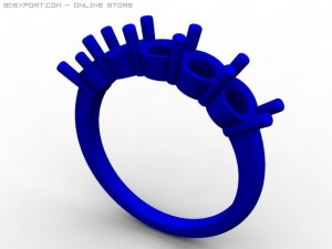 engagement ring 3D-Modell