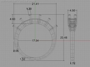 engagement ring 3D-Modell